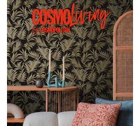 Cosmoliving By Cosmopolitan Midnight Botanica Beige Blue Lilac Non Woven Wallpaper Blue