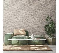 Non-woven Wallpaper wall stone metallic beige brown silver 38816-1 (3,94£/1qm)