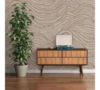 A.S. Création 395071 Designer Wallpaper 3D Look Beige Gold Jade Wallpaper High-Quality Non-Woven Wallpaper with Metallic Effect 10.05 m x 0.53 m Made in Germany