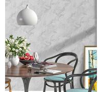 Non-woven wallpaper white grey silver metallic stone marble 10318-14 (2,90£/1qm)