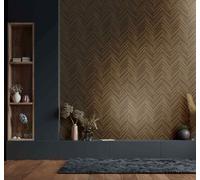 Non-woven wallpaper wood look herringbone pattern brown beige 33377 (4,22£/1qm)