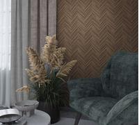 Non-woven wallpaper wood look herringbone pattern graphic brown 33378 (4,22£/1qm