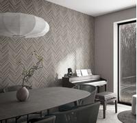 Non-woven wallpaper wood look herringbone pattern grey brown 33380 (5,74£/1qm)