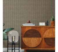 Non-woven wallpaper wood look rattan pattern brown beige 45751 (4,01£/1qm)