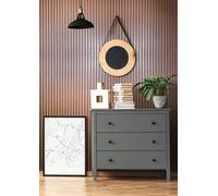 marburg Wallpaper Wood Effect Copper Acoustic Panels 3D Effect Non-Woven Wallpaper Living Room Bedroom 10.05 x 0.53 m Made in Germany