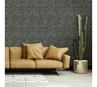Non-woven wallpaper wood weave look 3D effect anthracite 45743 (4,01£/1qm)