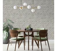 Non-woven wallpaper wood weave look 3D effect grey beige 45741 (4,01£/1qm)