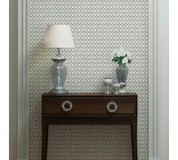 Non-woven wallpaper woven pattern wood look rattan grey white 45754 (4,01£/1qm)