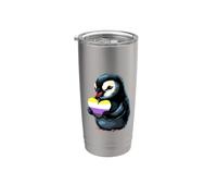 Nonbinary Cute Penguin LGBT Nonbinary Pride Non Binary Flag Stainless Steel Insulated Tumbler