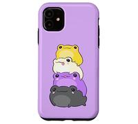 Nonbinary Flag Color Frogs Subtle Enby Pride Cute Aesthetic Case for iPhone 11