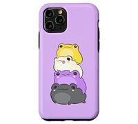 Nonbinary Flag Color Frogs Subtle Enby Pride Cute Aesthetic Case for iPhone 11 Pro