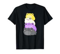 Nonbinary Flag Color Frogs Subtle Enby Pride Cute Aesthetic T-Shirt