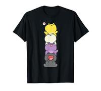 Nonbinary Flag Color Frogs Subtle Enby Pride Cute Aesthetic T-Shirt