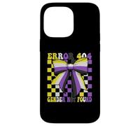 Nonbinary Flag Pride LGBTQ Error 404 Gender Not Found Case for iPhone 14 Pro Max