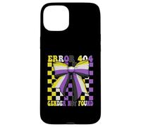 Nonbinary Flag Pride LGBTQ Error 404 Gender Not Found Case for iPhone 15 Plus