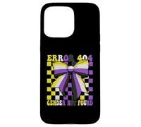 Nonbinary Flag Pride LGBTQ Error 404 Gender Not Found Case for iPhone 15 Pro Max