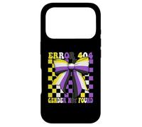 Nonbinary Flag Pride LGBTQ Error 404 Gender Not Found Case for iPhone 17 Pro