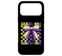 Nonbinary Flag Pride LGBTQ Error 404 Gender Not Found Case for iPhone 17 Pro Max