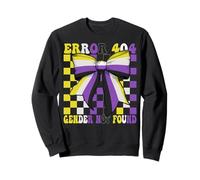 Nonbinary Flag Pride LGBTQ Error 404 Gender Not Found Sweatshirt