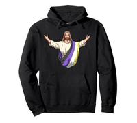 Nonbinary Jesus Gay Jesus LGBTQ Nonbinary Pride Pullover Hoodie