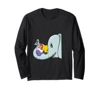 Nonbinary Mama Elephant Protecting Pride Kids Long Sleeve T-Shirt