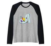 Nonbinary Mama Elephant Protecting Pride Kids Raglan Baseball Tee