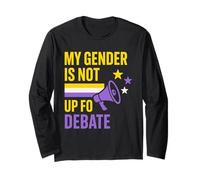 Nonbinary Pride Beyond Binary They Them LGBTQ Humor Long Sleeve T-Shirt