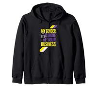 Nonbinary Pride Beyond Binary They Them LGBTQ Humor Zip Hoodie
