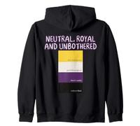 Nonbinary Pride Color Paint Swatch Funny Design Zip Hoodie