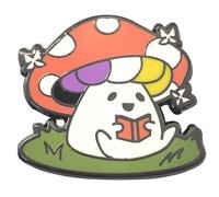 Nonbinary Pride Mushroom Enamel Pin in Enby LGBT+ Flag Colors | Pride Jewelry, S, enamel, not known