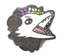 Nonbinary Pride Possum Enamel Pin Trash Panda Opossum in Enby LGBT+ Flag Colors, S, enamel