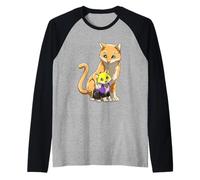 Nonbinary Queer Protective Mama Cat with Baby Raglan Baseball Tee