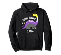 NonBinosaur Dinosaur Trex Lgbtq Pride Month Queer Non Binary Pullover Hoodie