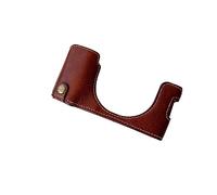 NONCHI Vintage Protective Leather Camera Half Case, Bag for Fujifilm X100V, X100F, XT200 Digital Camera Bottom Opening Version,Brown,X100V