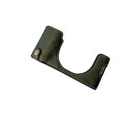 NONCHI Vintage Protective Leather Camera Half Case, Bag for Fujifilm X100V, X100F, XT200 Digital Camera Bottom Opening Version,Green,X100F