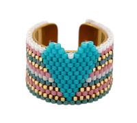 Nonconformist Sequined Hoop Heart Molded Plan Old Beads Rustless Permanent Everyday Jewelry Nonconformist Heart Hoop