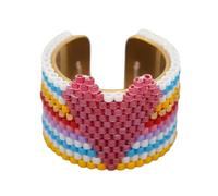 Nonconformist Sequined Hoop Heart Molded Plan Old Beads Rustless Permanent Everyday Jewelry Nonconformist Heart Hoop