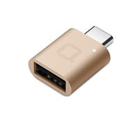 Nonda USB Type C to USB 3.0 Adapter, Thunderbolt 3 to USB Adapter Aluminum with Indicator LED for MacBook Pro 2019/2018, MacBook Air 2018, Pixel 3, Dell XPS and More Type-C Devices (Gold)
