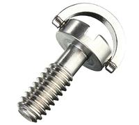 NONDK 1/4 Inch D-Ring Screw Stainless Steel for Camera Tripod Quick Plate Silver