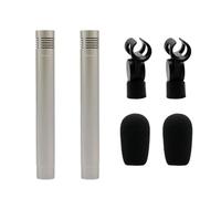 NONDK 1 Pair C02 Pen-Shaped Condenser Microphone Shockproof Clip Microphone Piano Mic Pen Type Instrument Microphone A