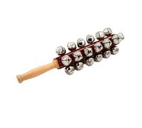 NONDK 1 Piece Hand JingleBells Stick Musical Percussion Instrument Bells for Holiday Home