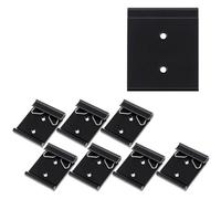 NONDK 10 Pcs Din Rail Mount Clip 1.7 Inches Width Snap in Universal Mounting Brackets Fixed Clamp Black Aluminum Alloy Relay Clip for 35mm Din Rail Switches and Injectors 1.7Inch