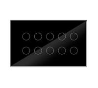 NONDK 10-Way Tuya WiFi Smart Touch Light Wall Switch Glass Panel App Compatible with Home Whole House Control Easy to Use