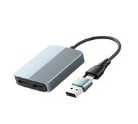 NONDK 1080P Extended Display USB+ Type-C to Dual Dual Monitor Extend Splitter Compatible Adapter for 2 Monitors