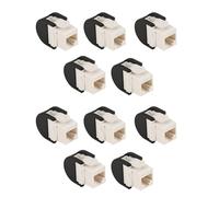 NONDK 10PCS RJ45 Port CAT6A T568B Single-Hole Ethernet LAN Hub Anti Dust Cover Plug Cap Blockout Protector