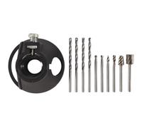 NONDK 11 Pcs Multipurpose Cutting Guide Kit Shank HSS Routing Router Bits and 4Pcs Twist Drill Bit for Rotary Tools
