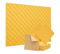 NONDK 12 Pack 12x12x0.4Inch Self Adhesive Sound Absorbing Panels Acoustic Foam Panels for Recording Studio, Yellow