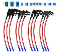 NONDK 12 Pack Mini Micro2 Add-A-Circuit Fuse Tap Kit 12V Car Fuse Adapter with Wire 12 Pack Add-A-Circuit Fuse Tap Adapter Mini Micro2 Fuse Holder 12V Car Fuse Kit for Dash Cam LED Accessories