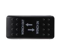 NONDK 12V 20A Winch In Winch Out -ON Rocker Switch 7 Pin LED green