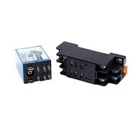 NONDK 12V DC Coil Power Relay DPDT LY2NJ HH62P-L JQX-13F 10A PTF08A Socket Base